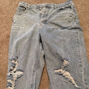 No Boundaries Light Blue Distressed Boyfriend Jeans